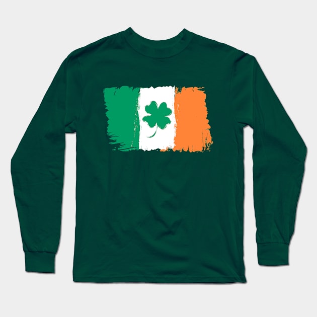 Irish flag and clover Long Sleeve T-Shirt by Sir13